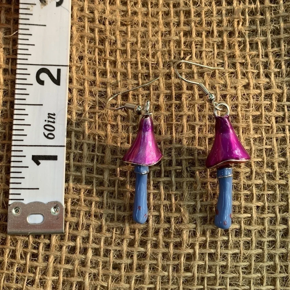 Nwt Handmade Mushroom Earrings